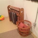 Blanket rack and baskets