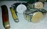 Pocketknife, watches, cuff links, 
