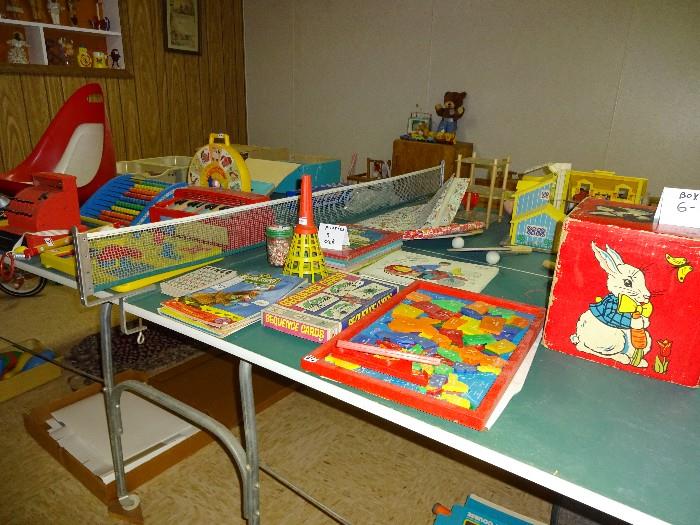 games, puzzles, children's toys from 50's & 60's