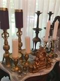 Candlesticks antique clock