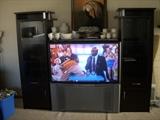 Entertainment center and HUGE TV (Not flat-screen)