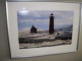 Framed photo of Grand Haven pier