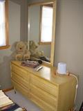 Matching dresser with mirror to the Mid-Century suite.