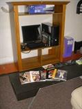 Computer, Wood shelves, Coffee table, etc.