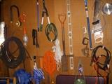 Garage view of hand tools, etc.