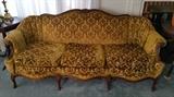 Sofa # 2 - gold velvet embossed fabric
