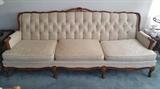 French provincial 3 cushion sofa - 