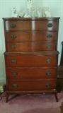 Chest on Chest in mahogany