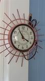 Shabby Chic Pink Sunburst Wall clock