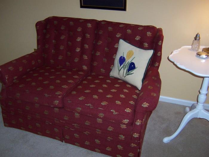 Beautiful restored loveseat.  Perfect for bedroom/sitting room.