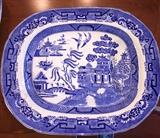 Antique and Vintage Blue Willow Platters