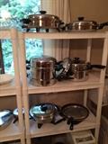 pots and pans (like new) -Lifetime and Permanent brands