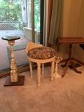 dressing chair and side tables