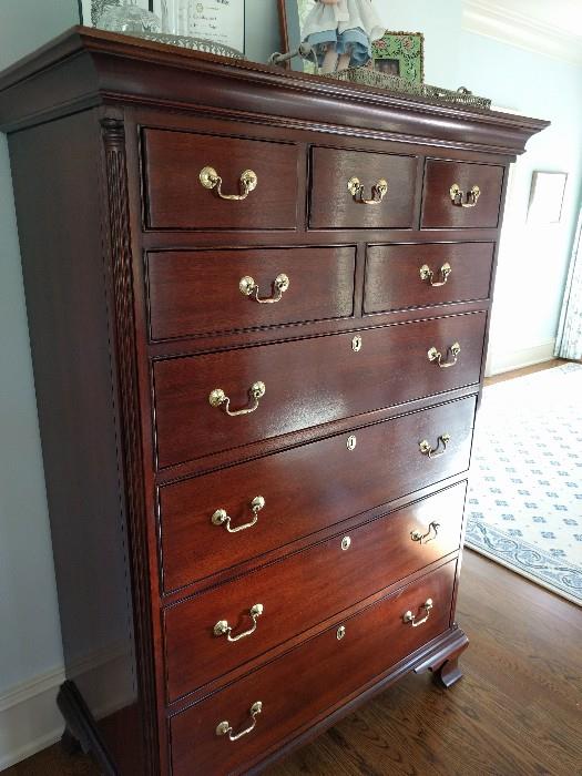 9-drawer mahogany chest, by Hickory Chair Co.
