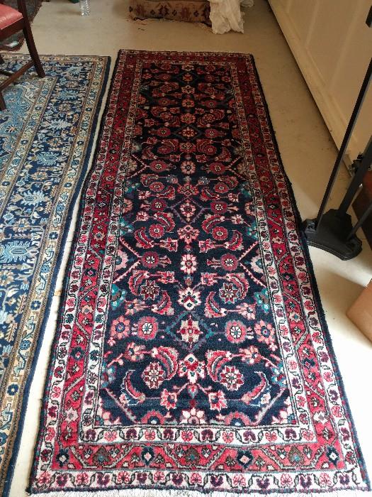 Lovely Persian Malayer runner, 100% wool, hand woven, measures 3' 6" x 10' - wonderful estate condition. 