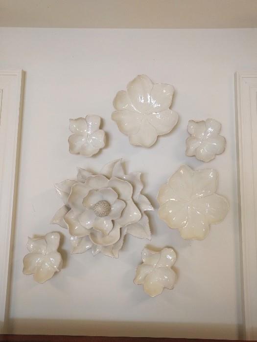 collage of porcelain magnolias to ornament your wall.