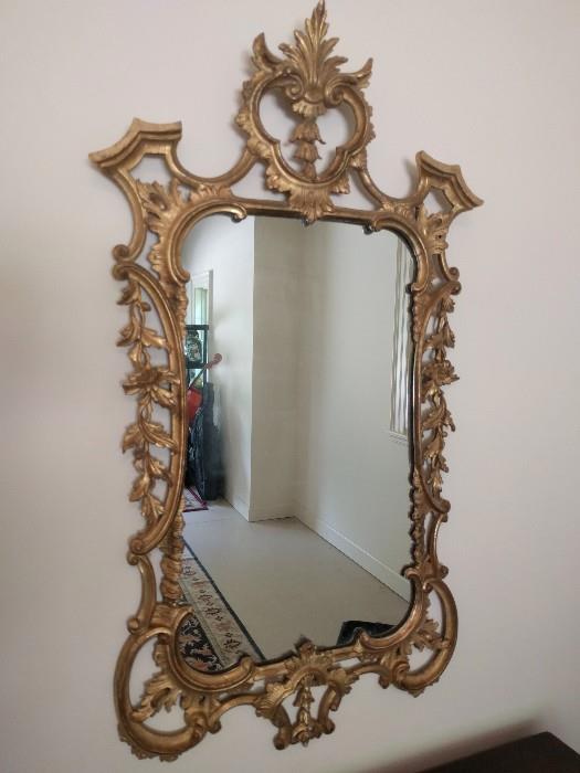 Wonderful carved wood Italian mirror,