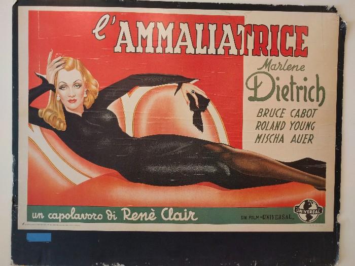  Classic movie French poster - Marlene Dietrich.