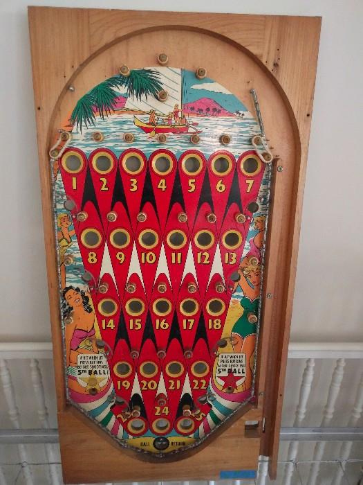 Perfect for your man cave or adult treehouse (they're fun!) Vintage pinball machine remnant - great wall art!