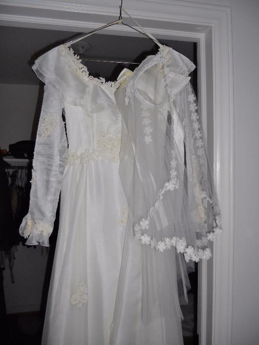 One of 2 lovely wedding dresses available in the sale--only worn once