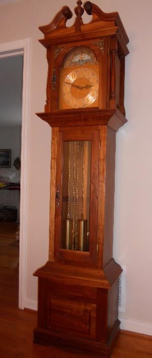 Grandfather clock by Empire--solid walnut case