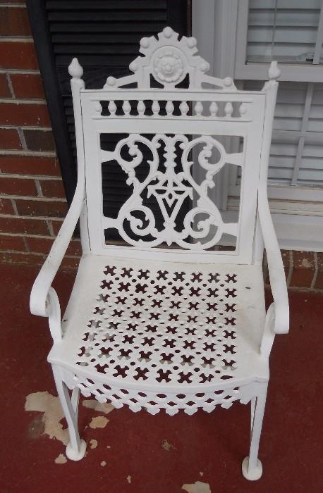 Beautiful heavy metal porch chair--2 of these