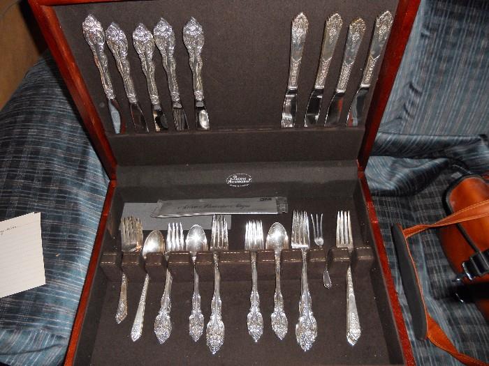 38 Pieces sterling silver "LaScala " by Gorham and 14 pieces sterling silver "Royal Crest" by Gorham