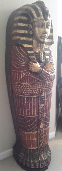 6' Tall King Tut Sarcophagus with shelving inside