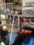 old display shelf in garage