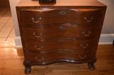 Small chest of drawers with claw feet
