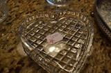 Ceska heart shaped crystal dish