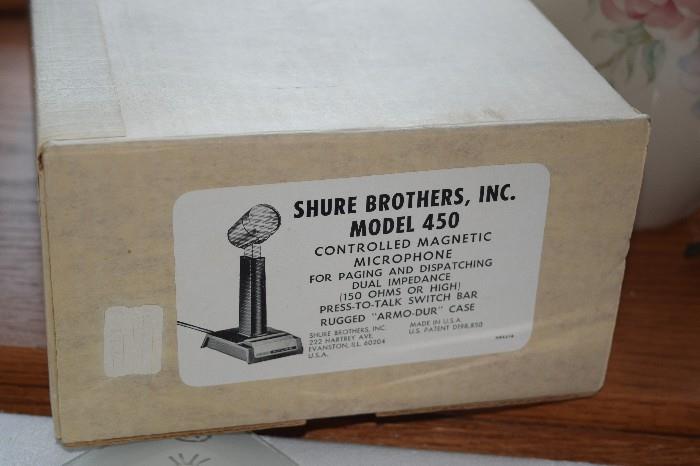Shure Brothers Inc Controlled Magnetic Microphone~ Model 450.