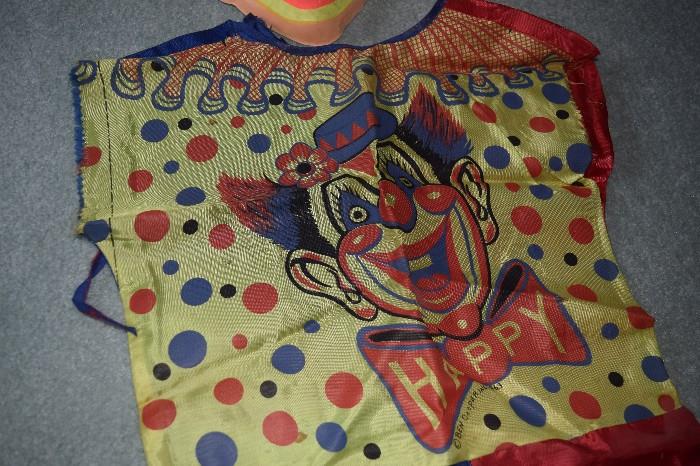 Vintage Child's Halloween costume of a creepy clown!