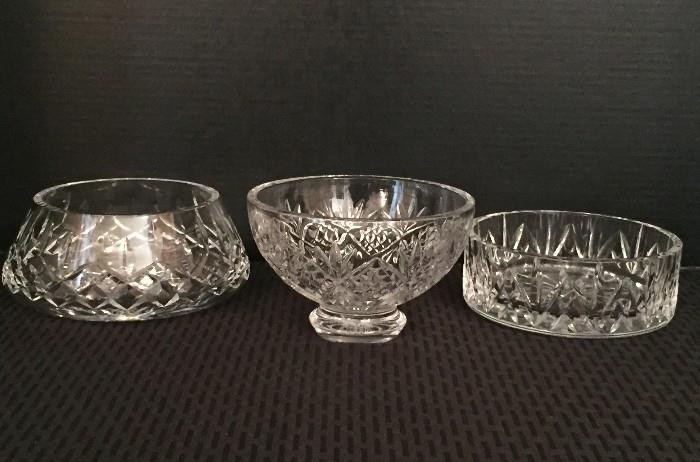 Waterford and various crystal pieces