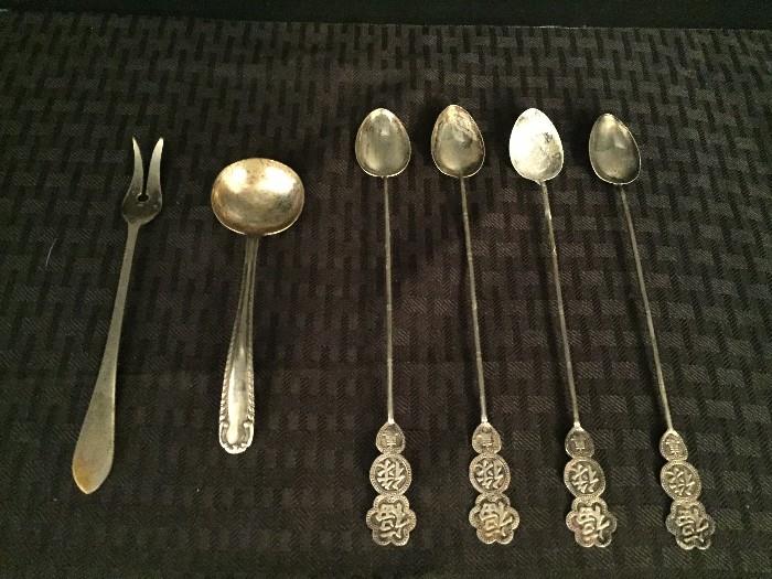 Assortment of speciality spoons and fork