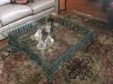 Glass coffee table