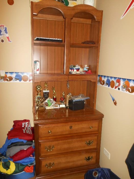 dresser with bookshelf 