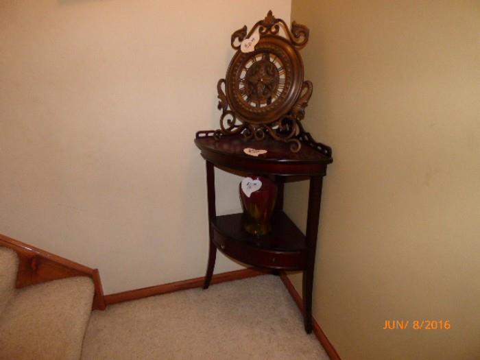 Corner table and Clock