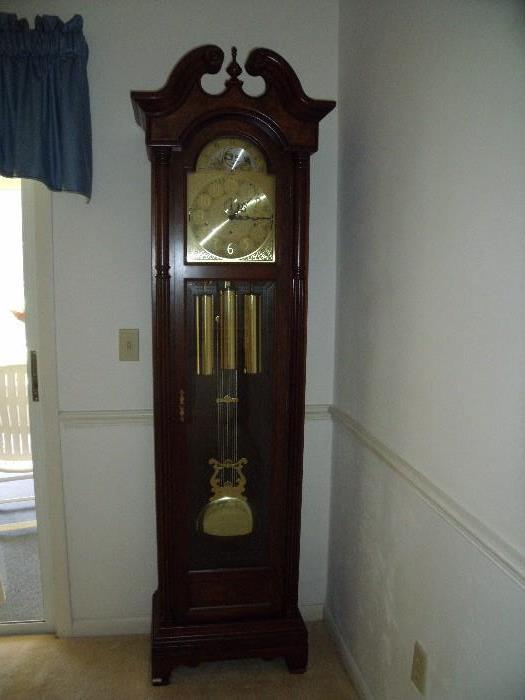Seth Thomas clock with moon dial, second hand and 3 chimes