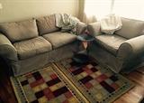 Overstuffed Rolled Arm Two Cushion Sofa (77"W) & a Chair and A Half (56"W) w/ Multiple Slipcover Sets, Pottery Barn