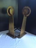 Brass Deco Andirons