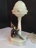 Deco Alabaster and Gerdago Cast Reading Pixie Lamp