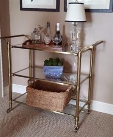 Brass Tea Bar Cart