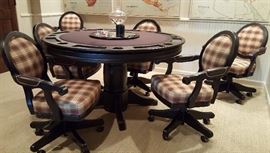 Game Poker Table with 6 Chairs