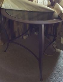 Iron and Glass Occassional Table