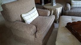 Oatmeal Arm Chairs Pair