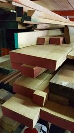Planks of Maple Cherry Mahogany