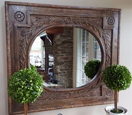 Wood Carved Mirror