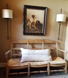 Rush Seat French Settee