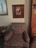 Sitting chair with ottoman 